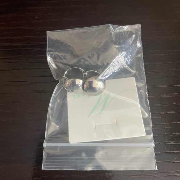 Silver Hoop Earrings - Picture 3 of 3